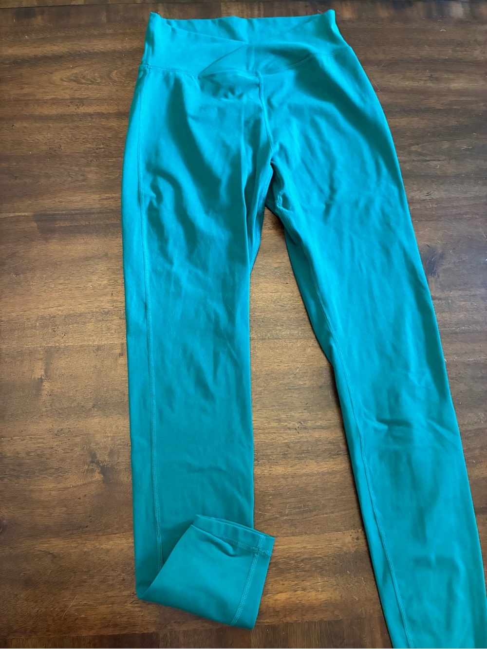 Alphalete Leggings Women’s Medium Teal Crossover Waist Full Length